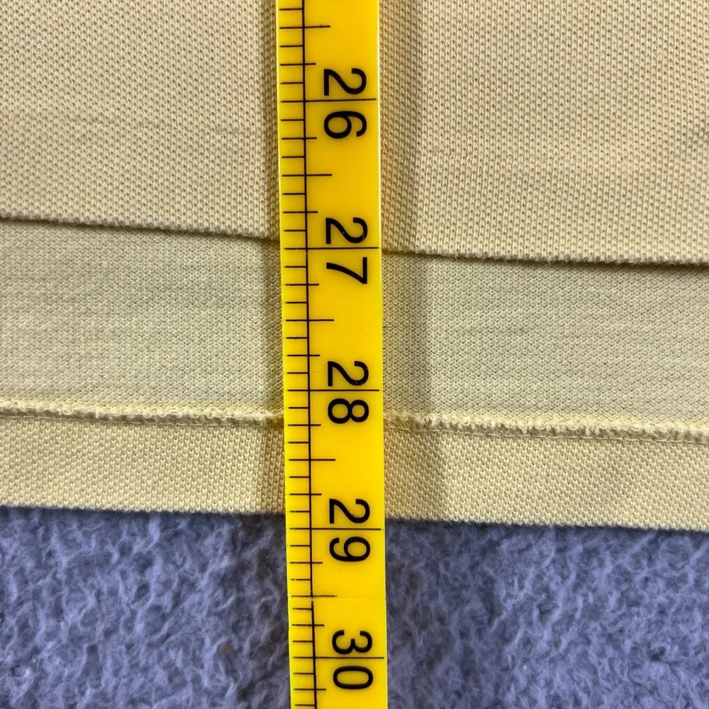 Polo Ralph Lauren Polo Shirt Mens XL Yellow Navy Big Pony Custom Fit Vintage NWT